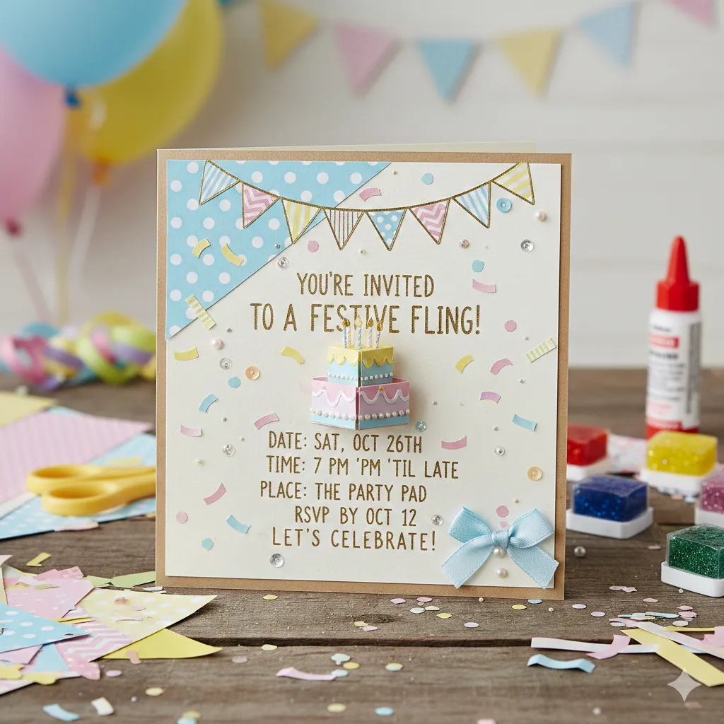 Handmade card design example 6